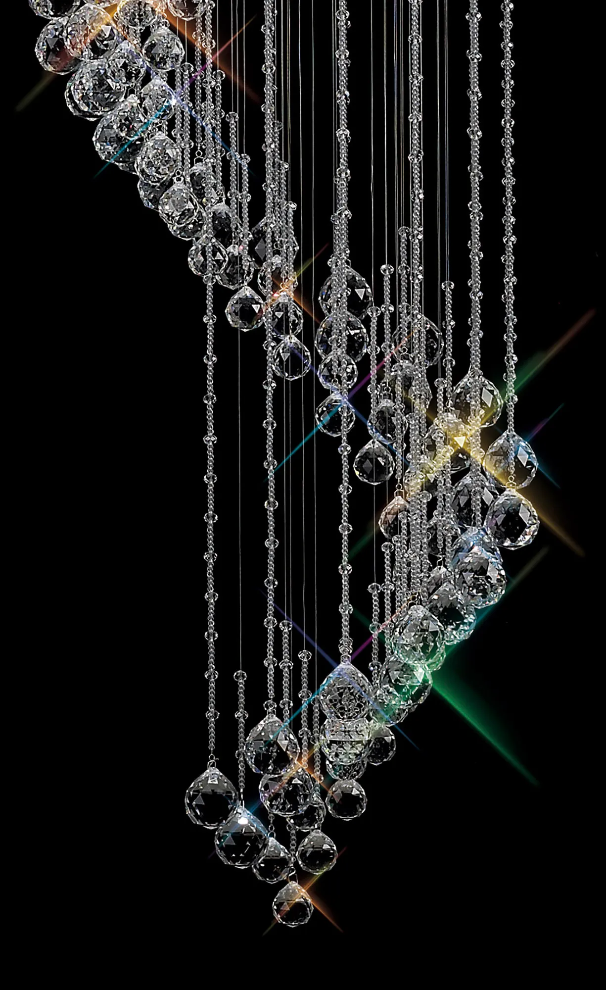 Colorado Crystal Pendant 24 Light (33.8kg) Polished Chrome IL31376  Diyas Colorado